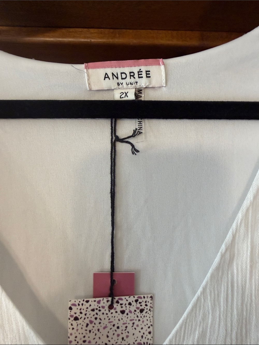 Andree White V-Neck Tiered Tunic Dress - Picture 2 of 3